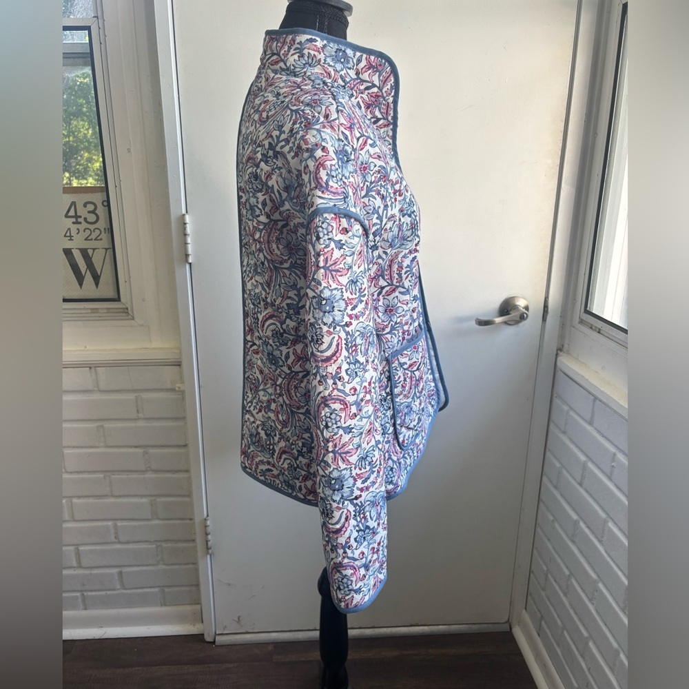 7 For All Man Kind Quilted Floral Boxy Jacket small boho cottagecore‎ layered - Picture 4 of 10